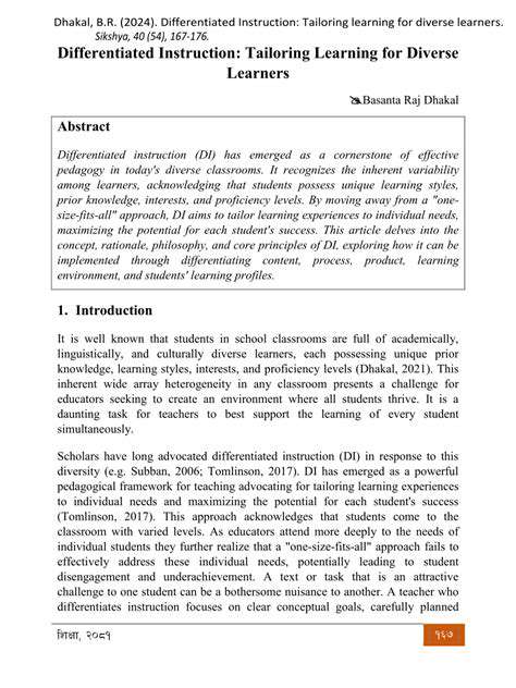 TailoringInstructiontoDiverseLearningStylesandNeeds